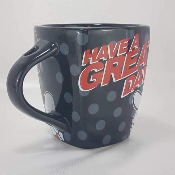 Vintage DISNEY Mickey Mouse Mug Teacup Have a Great Day Jerry Leigh Black Red - Picture 5 of 16